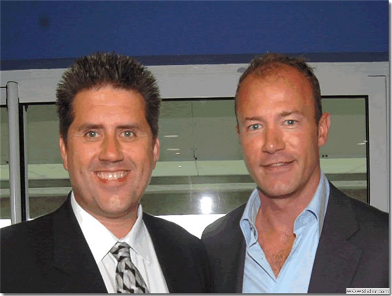 With former Newcastle and England star Alan Shearer