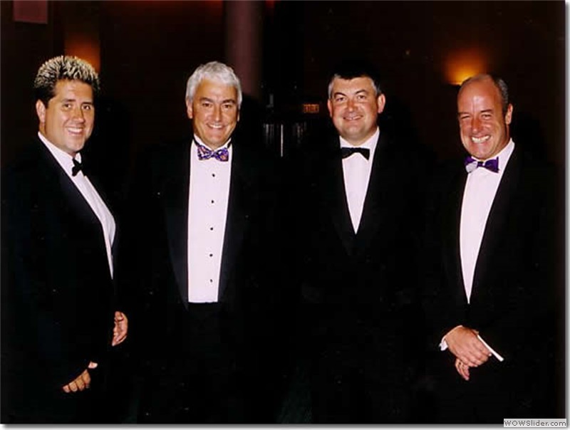 With former snooker World Champion John Parrott and ex-England rugby player David Trick